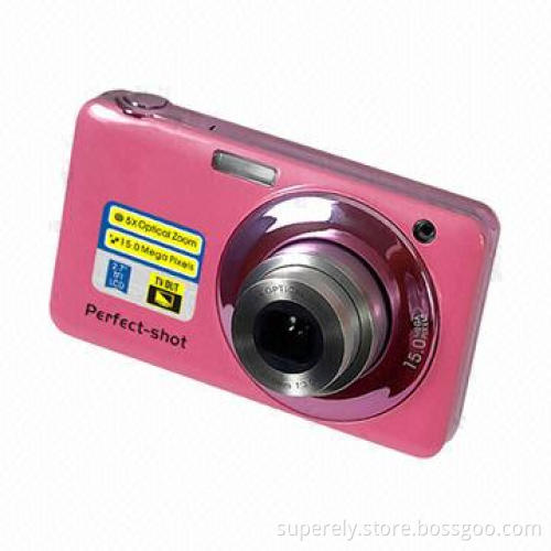 15.0MP Digital Camera with 2.7-inch Screen, 5x Optical/Digital Zoom and Multi-Colors